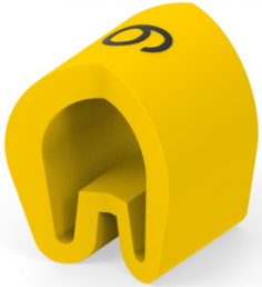 PVC Kabelmarkierer, Aufdruck "9", (B) 4.5 mm, max. Bündel-Ø 6.3 mm, gelb, EC5884-000