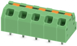 Leiterplattenklemme, 5-polig, RM 5 mm, 0,2-1,5 mm², 16 A, Federklemmanschluss, grün, 1862301