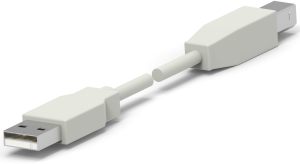 USB 2.0 Adapterleitung, USB Stecker Typ A auf USB Stecker Typ B, 1 m, weiß
