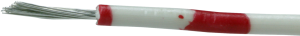 PVC-Schaltlitze, hochflexibel, LiYv, 0,14 mm², AWG 26, rot/weiß, Außen-Ø 1,1 mm