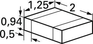 Keramik-Kondensator, 150 pF, 50 V (DC), ±5 %, SMD 0805, C0G, 08055A151JAT2A