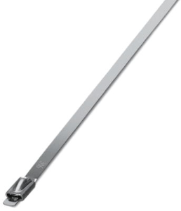Kabelbinder, Edelstahl, (L x B) 360 x 4.6 mm, Bündel-Ø 102 mm, silber, UV-beständig, -80 bis 538 °C