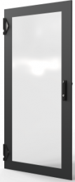 Varistar CP Glastür mit 3-Punkt-Verriegelung, RAL7021, 29 HE, 1400 H, 800B
