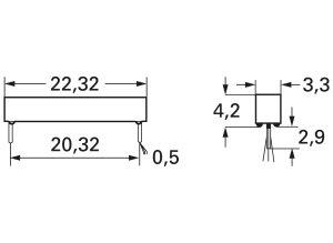 Näherungsschalter, Leiterplattenmontage, 1 Schließer, 10 W, 200 V (DC), 0.5 A, Erfassungsbereich 15 mm, MK06-8-B