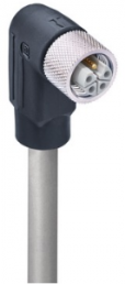 Sensor-Aktor Kabel, M12-Kabeldose, abgewinkelt auf offenes Ende, 5-polig, 10 m, PUR, grau, 16 A, 934850383