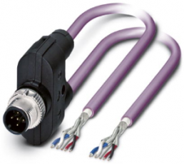 Sensor-Aktor Kabel, M12-Kabelstecker, gerade auf offenes Ende, 5-polig, 10 m, PUR, violett, 4 A, 1436107