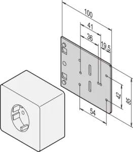 20118-537 SCHROFF Rahmen für Steckdosen und mehr Zubehör