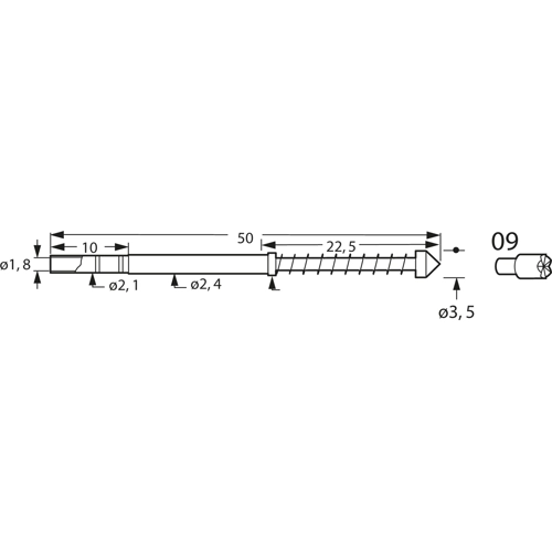 F34009S350L260 Feinmetall Prüfstifte Bild 3
