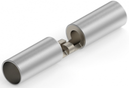 Stoßverbinder, unisoliert, 0,26-1,65 mm², AWG 22 bis 16, silber, 22.58 mm