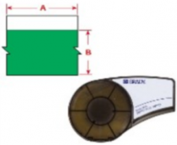 Kennzeichnungsband, 9.53 mm, Band grün, Schrift weiß, 6.4 m, M21-375-595-GN