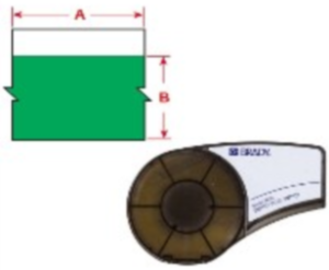 Kennzeichnungsband, 12.7 mm, Band grün, Schrift weiß, 6.4 m, M21-500-595-GN