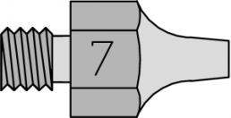 Saugdüse, Rundform, Ø 2.9 mm, (L) 18 mm, DS 117