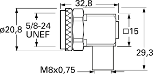 Koaxial-Adapter, 50 Ω, FME-Stecker auf N-Stecker, abgewinkelt, 100024208