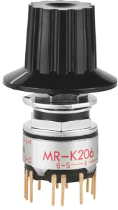 Stufen-Drehschalter, 2-polig, 6-stufig, 30°, unterbrechend, 28 V, MRK206-A