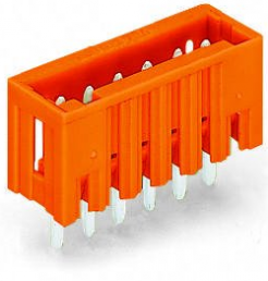 Stiftleiste, 4-polig, RM 3.81 mm, gerade, orange, 734-234