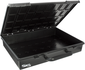 ESD Kleinteile-Koffer, schwarz, (L x B x T) 338 x 261 x 261 mm, SERVICE-CASE ESD