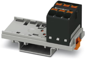 Verteilerblock, Push-in-Anschluss, 0,2-6,0 mm², 6-polig, 32 A, 6 kV, schwarz, 3273540