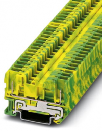 Schutzleiterklemme, Zugfeder-/Steckanschluss, 0,08-6,0 mm², 2-polig, 6 kV, gelb/grün, 3042748