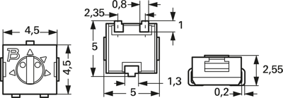 3314J-1-754E Bourns Electronics GmbH Trimmpotentiometer Bild 2