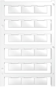 Polyamid Gerätemarkierer, (L x B) 17.7 x 9 mm, weiß, 180 Stk