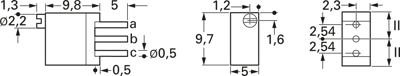 T93YA 1K0 10% Vishay Trimmpotentiometer Bild 2