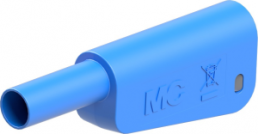 4 mm Stecker, Lötanschluss, 1,0 mm², CAT II, CAT III, blau, 66.2019-23