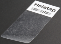 Vinyl Etikett, beschriftbar, (B x H) 25.4 x 149.8 mm, max. Bündel-Ø 35.6 mm, weiß/transparent, 595-08101