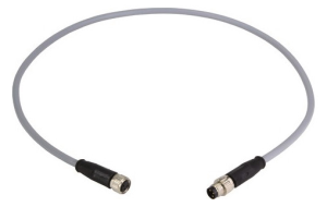Sensor-Aktor Kabel, M8-Kabelstecker, gerade auf M8-Kabeldose, gerade, 3-polig, 1 m, PVC, grau, 21348081380010