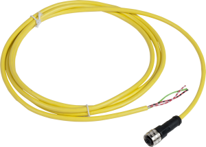 Sensor-Aktor Kabel, Kabeldose auf offenes Ende, 3-polig, 2 m, PVC, schwarz, 4 A, XZCPV1865L2