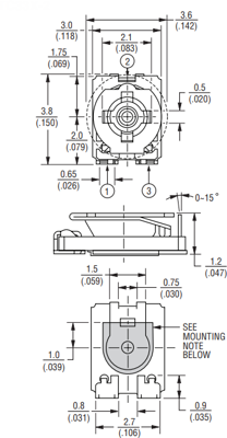 TC33X-2-102E Bourns Electronics GmbH Trimmer Potentiometers Image 2