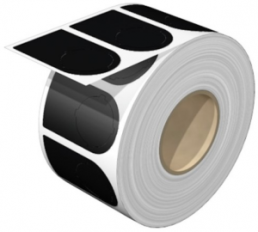 Polyester Gerätemarkierer, (L x B) 47.75 x 27 mm, schwarz, Rolle mit 1000 Stk