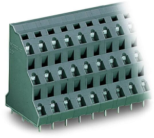Leiterplattenklemme, 48-polig, RM 7.5 mm, 0,08-2,5 mm², 21 A, Käfigklemme, grau, 737-516