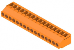 Leiterplattenklemme, 16-polig, RM 5 mm, 0,08-6,0 mm², 20 A, Schraubanschluss, orange, 2429640000