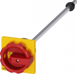 Türkupplungsdrehantrieb, Welle 6 auf 6 mm, (L x B x H) 342.6 x 66 x 66 mm, rot/gelb, für 3KD, 3KD9001-6
