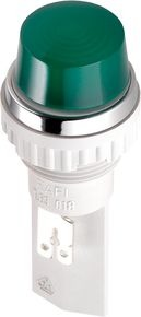 Singalleuchte mit Lampenfassung BA9s, 250 V, grün, Einbau-Ø 18.2 mm
