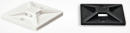 Befestigungssockel, Polyamid, weiß, selbstklebend, (L x B x H) 19 x 19 x 3.8 mm