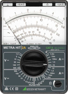 Analog-Multimeter METRAHIT 2A, 15 A(DC), 15 A(AC), 500 VDC, 500 VAC, 200 nF bis 2 µF, CAT II 500 V