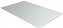 Aluminium Schild, (L x B) 85 x 54 mm, silber, 40 Stk