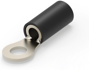 Isolierter Ringkabelschuh, 3,0-6,0 mm², AWG 12 bis 10, 5 mm, schwarz