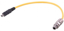 Sensor-Aktor Kabel, Kabelstecker, gerade auf M12-SPE-Kabelstecker, gerade, 2-polig, 0.3 m, PUR, gelb, 4 A, 33280214002003