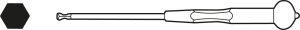 Schraubendreher, 1,5 mm, Sechskant, KL 50 mm, L 147 mm, 637450