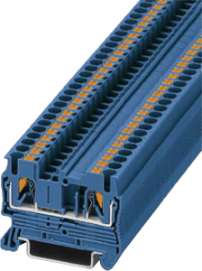 Durchgangsklemme, Push-in-Anschluss, 0,14-4,0 mm², 2-polig, 24 A, 8 kV, blau, 3209523