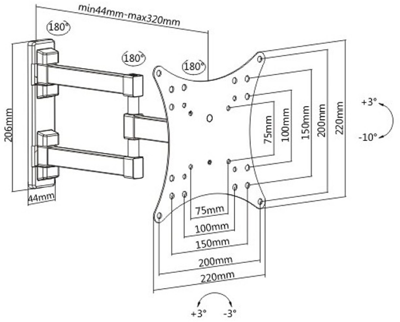 ICA-LCD-2923E EFB-Elektronik Monitor Halterung Bild 2