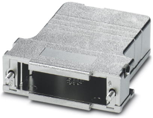 D-Sub Steckverbindergehäuse, Größe: 3 (DB), abgewinkelt 45°, Kabel-Ø 4 bis 12 mm, ABS, metallized, silber, 1419721
