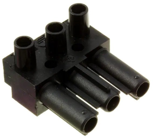 Stecker, 3-polig, Freistehend, Schraubanschluss, 0,5-2,5 mm², schwarz, AC 166-1 ST/ 3 SW