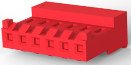 Buchsengehäuse, 6-polig, RM 3.96 mm, gerade, rot, 3-643819-6
