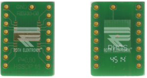 Adapterplatine für HSSOP16, Pitch 0,8 mm, 15,88 x 22,57 mm, Roth Elektronik RE938-03