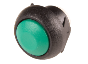 Drucktaster, 1-polig, grün, unbeleuchtet, 0,4 A/32 V, Einbau-Ø 13.6 mm, IP67, ISR3SAD300