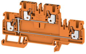 Mehrstock-Reihenklemme, Push-in-Anschluss, 0,5-2,5 mm², 24 A, 8 kV, orange, 1547670000