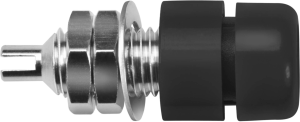 4 mm Buchse, Lötanschluss, Einbau-Ø 7.5 mm, schwarz, IBU 401 NI / SW